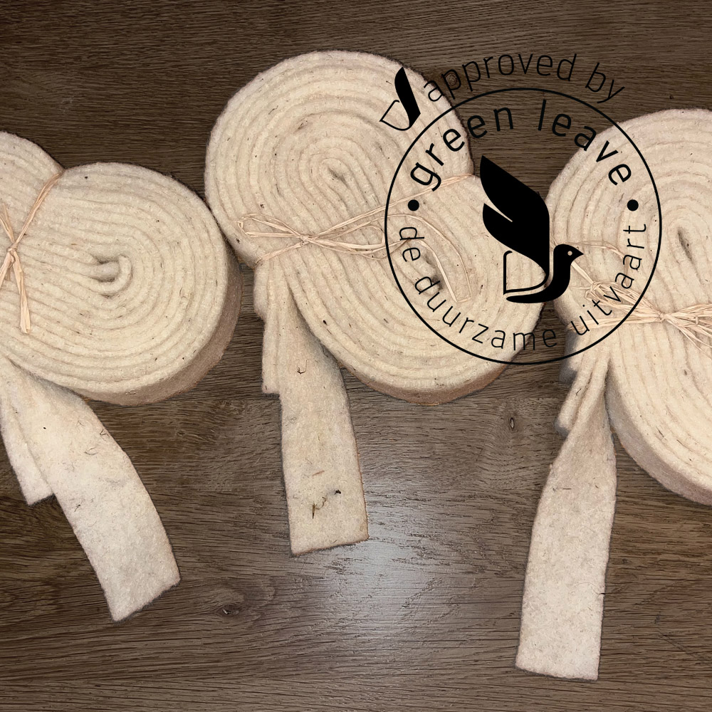 Sluitbanden met Greenleave verantwoord begraven natuurlijke uitvaart 100% wollen biologisch afbreekbaar